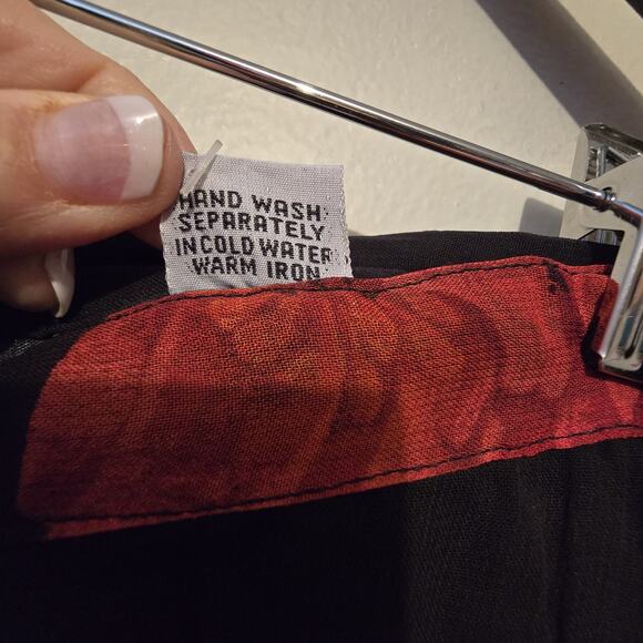 Vtg 90s Y2K Dark Floral Skirt NWT Women Plus 3X Black Red Whimsigoth Grunge Goth - Picture 15 of 15